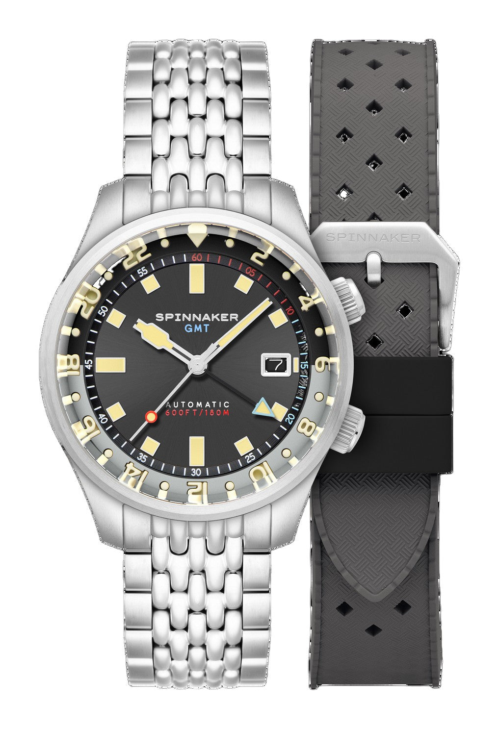 Bradner GMT Automatic Grey / Stainless Steel | Gray Dial