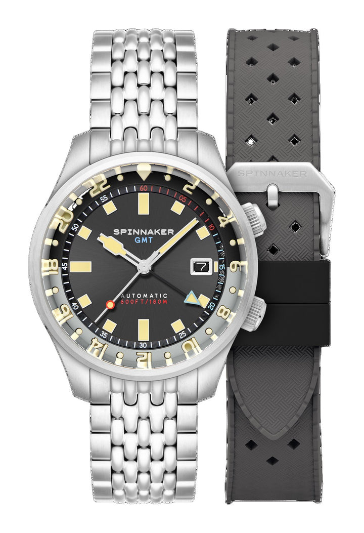 Bradner GMT Automatic Grey / Stainless Steel | Gray Dial