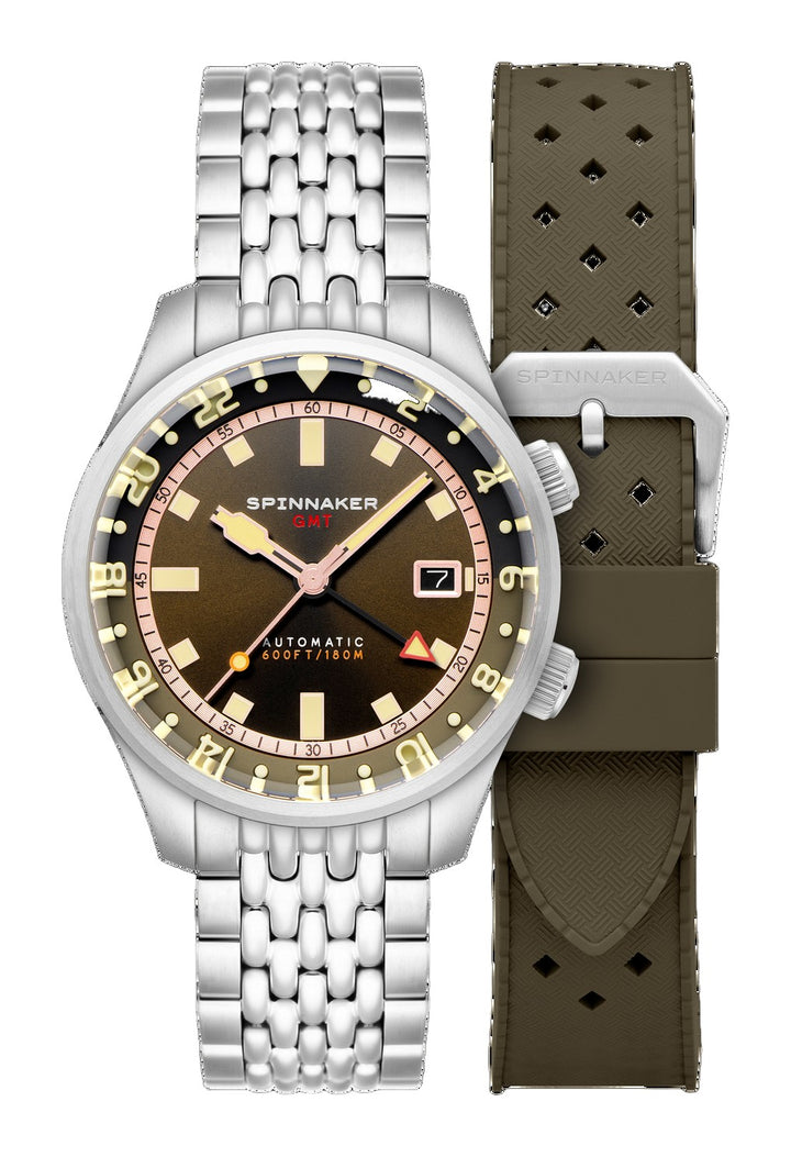 Bradner GMT Automatic Brown / Stainless Steel | Brown Dial
