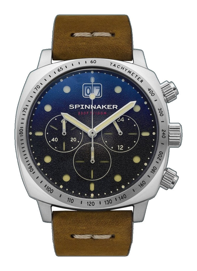 Hull Chronograph Black & Brown / Leather Black Dial