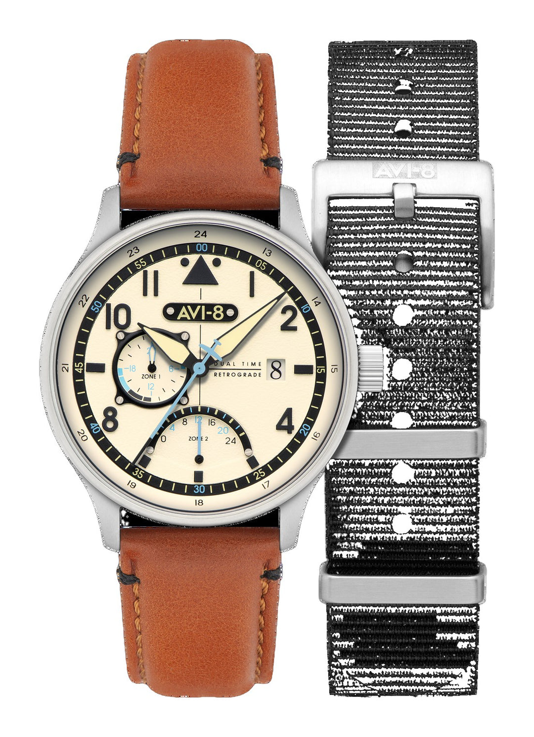 Mckellar Dual Time Cream / Leather | Cream Dial