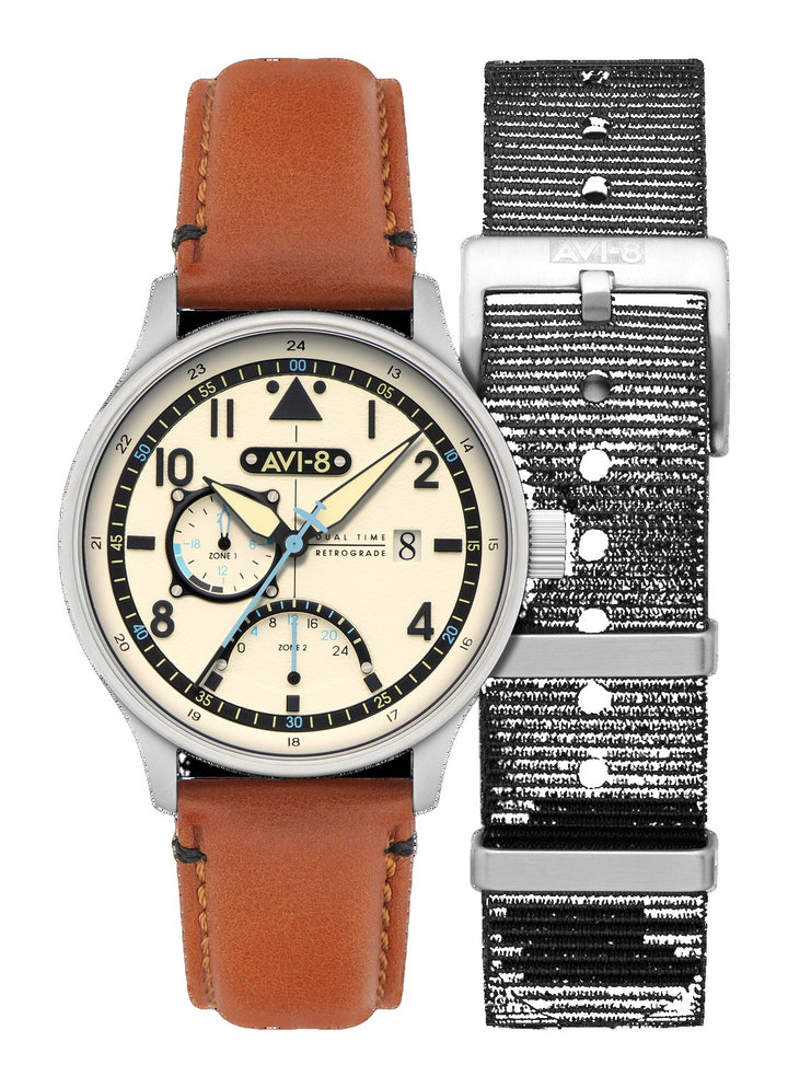 Mckellar Dual Time Cream / Leather | Cream Dial
