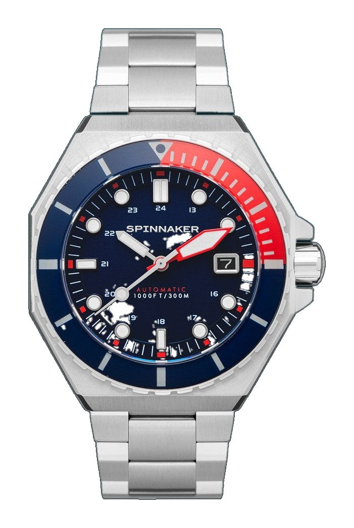 Dumas Blue Dial / Red / Stainless Steel | Blue Dial