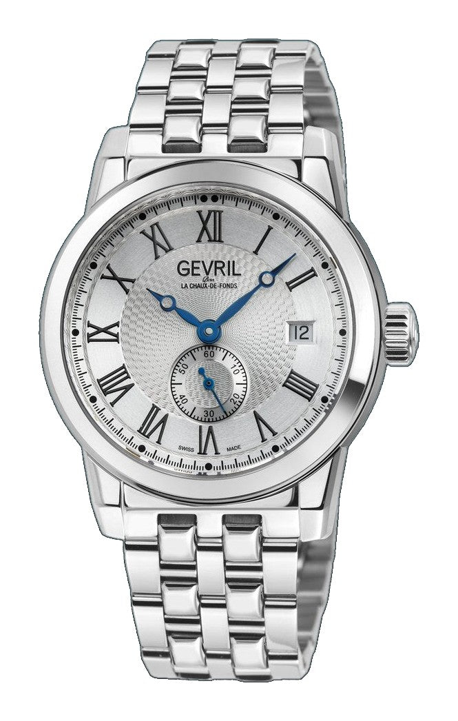 Madison Swiss Automatic Dress Watch, Silver Case, White Dial  steel | Silver Dial