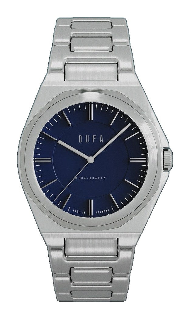 Wachsmann (Ladies) Dark Blue & Silver / Stainless Steel | Blue Dial