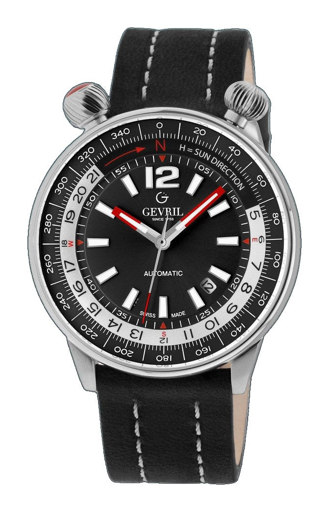 Wallabout Swiss Made Automatic Solar compassBlack Black | Black Dial