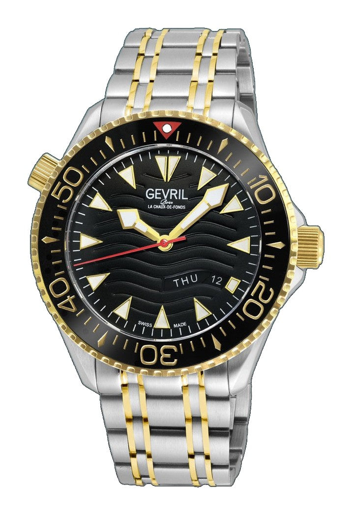 Hudson Yards Swiss Automatic Custom made SW220 - Day/Date display Diver watch, Black Ceramic bezel, Unidirectional Rotating bezel. | Blue Dial