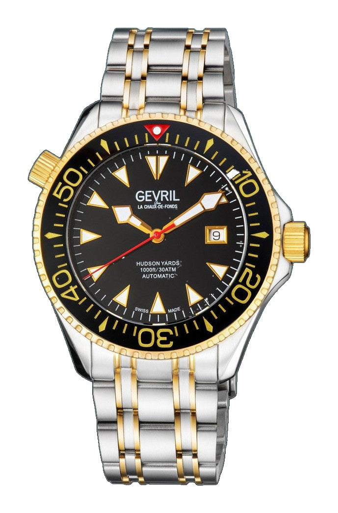 Hudson Yards Sellita SW200 Automatic Swiss Made Watch ceramic bezel helium valve | Black Dial