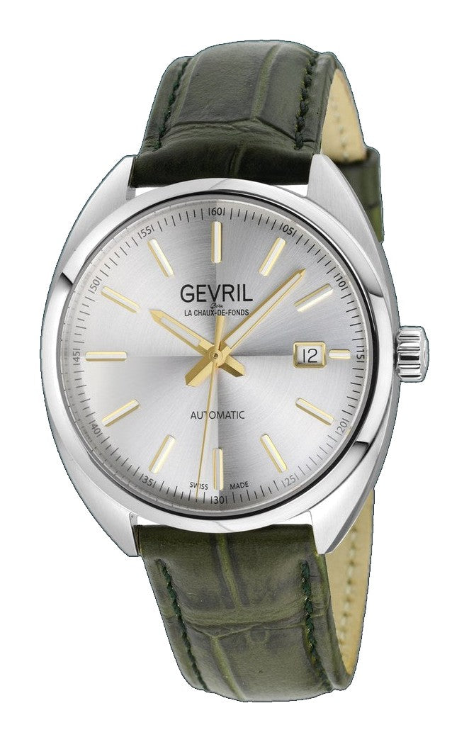 Five Points Swiss Made SW200 Silver Olive | Silver Dial