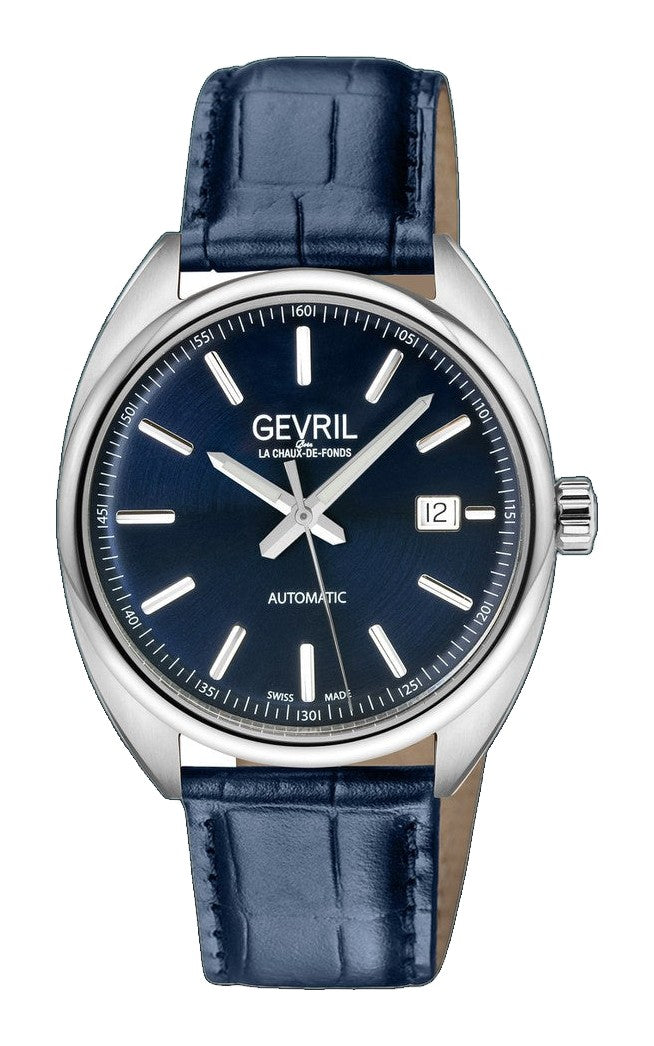 Five Points Gevril Selita SW200 Swiss Made Five Points Watch Italian Blue Leather | Blue Dial