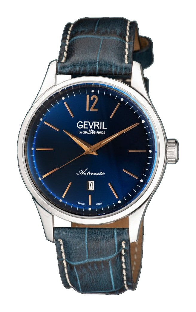 Five Points Gevril Sellita SW200 Swiss Automatic Blue Watch
