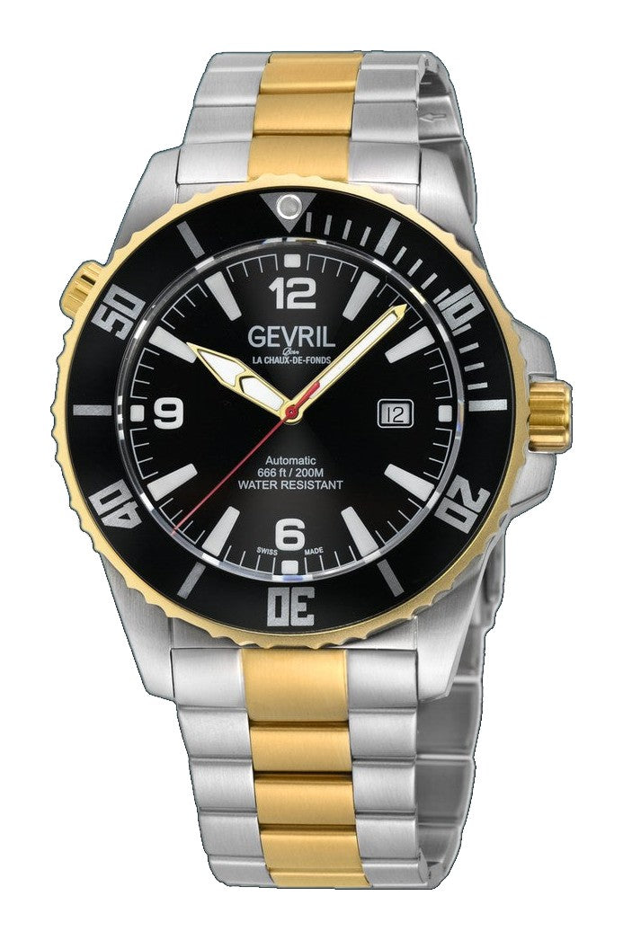 Canal Street Swiss Made SW200 two tone BGW9 luminescent indexes helium valve | Blue Dial