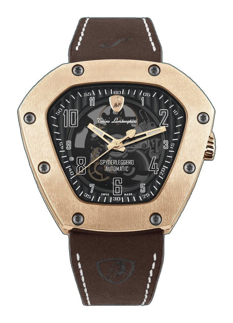 Spyderleggero Skeleton ROSE GOLD (Extended Ship Time from Switzerland) Black Dial