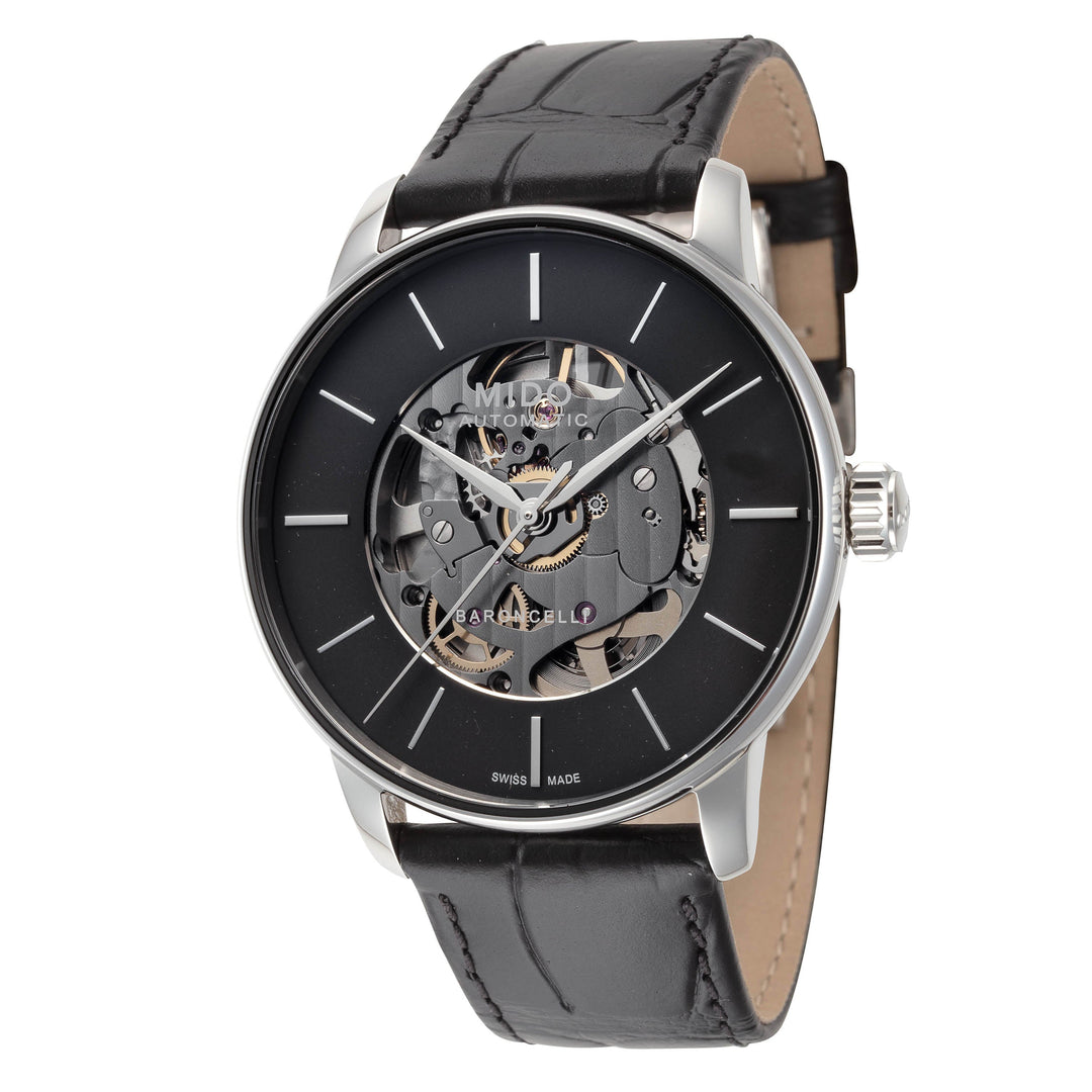 Baroncelli 39 mm / Silver / Black Silver Dial