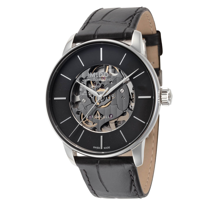 Baroncelli 39 mm / Silver / Black Silver Dial