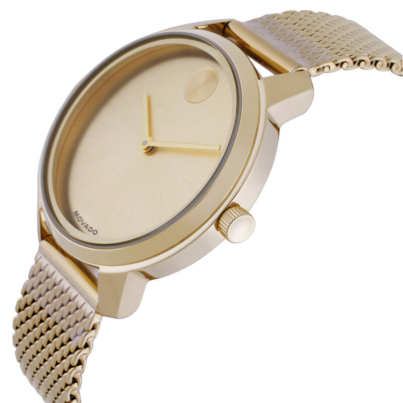 Bold Gold Sunray Dial / Gold-Tone Stainless Steel Mesh Bracelet Gold Dial
