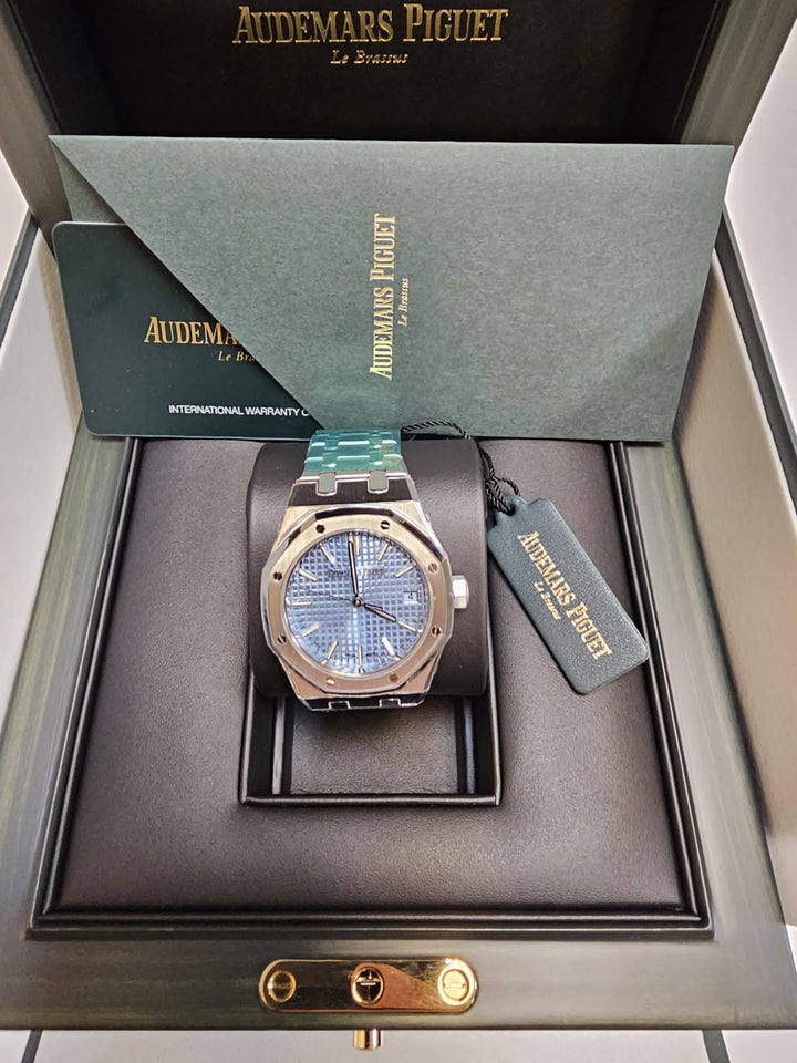 Audemars Piguet ROYAL OAK 37MM LIGH BLUE DIAL STAINLESS STEEL 50TH ANNIVERSARY 15550ST.OO.1356ST.04