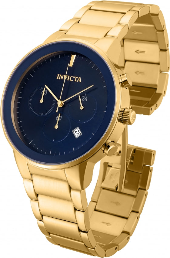 Specialty Chronograph Blue Dial / Gold-Tone Stainless Steel Bracelet Blue Dial