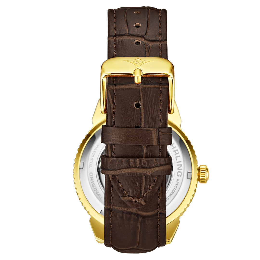 Legacy Brown/Leather/White Dial/Gold Case 3983.2 | White Dial