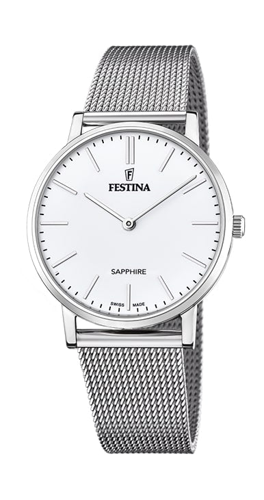Swiss Made White / Stainless Steel White Dial