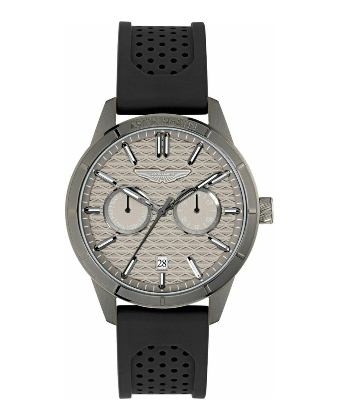 HDL Gunmetal IP/Black Silicone Strap Gray Dial
