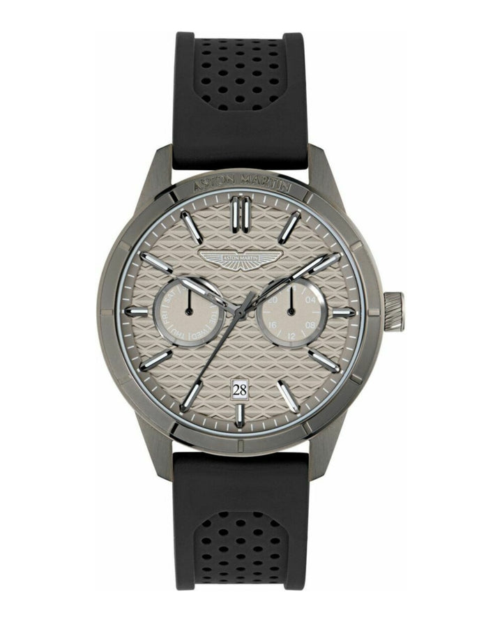 HDL Gunmetal IP/Black Silicone Strap Gray Dial