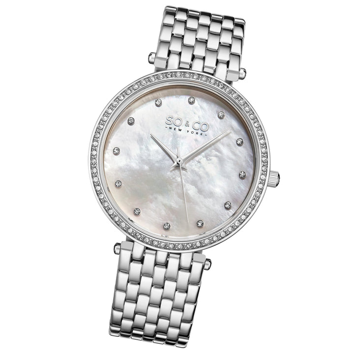 Madison 5334 Silver Mother-of-pearl/ Silver Bracelet | MOP Dial