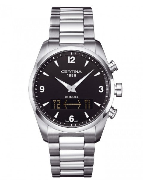 DS Multi-8 Multi-Function Black Dial / Stainless Steel Bracelet Black Dial