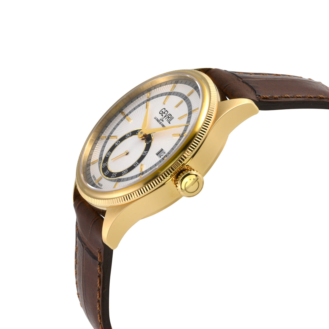 Empire Gevril Swiss Automatic, ETA 2895, White Dial,  Genuine Handmade Italian B