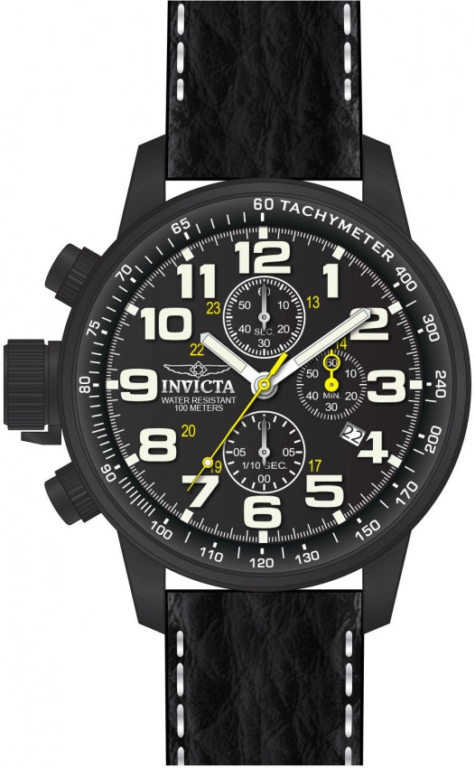 I-Force Chronograph Black Dial / Black Leather Strap Black Dial
