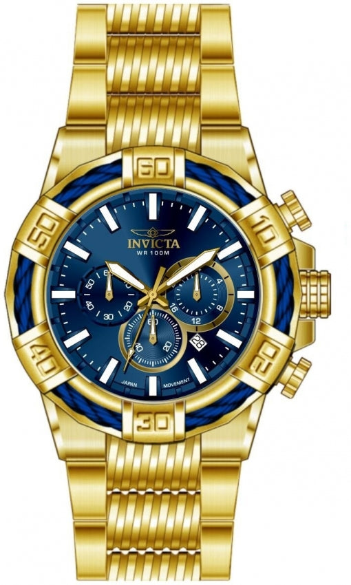 Bolt Men Blue Dial / Gold-Tone Stainless Steel Bracelet Blue Dial