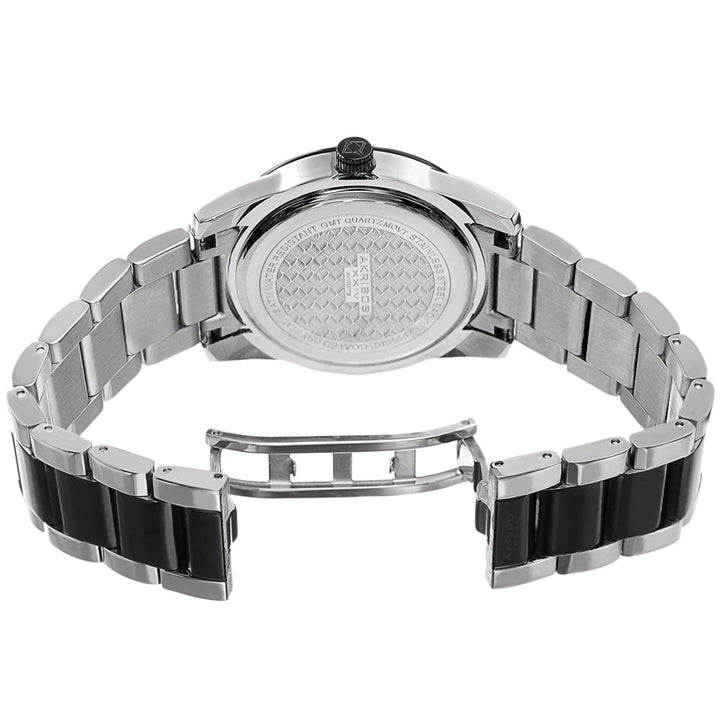 AK1055TTB-Casual Silver/Stainless Steel | Black Dial