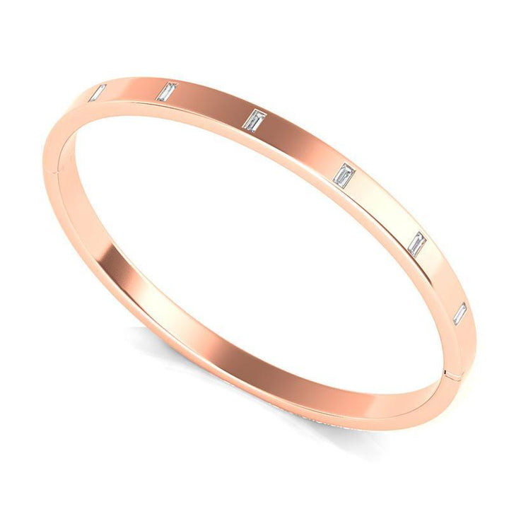 Baguette Diamond Distance Bangle