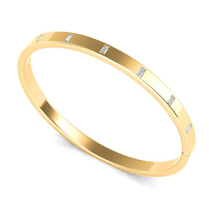 Baguette Diamond Distance Bangle