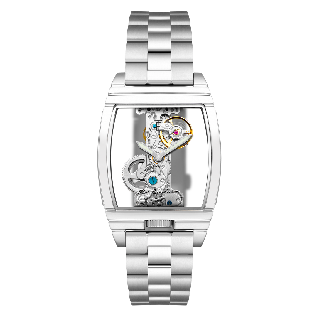 Discovery Wolver Bridge Mechanical Silver/ Stainless Steel | Transparent Dial