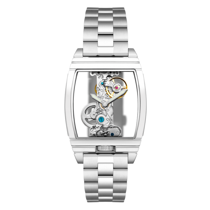 Discovery Wolver Bridge Mechanical Silver/ Stainless Steel | Transparent Dial