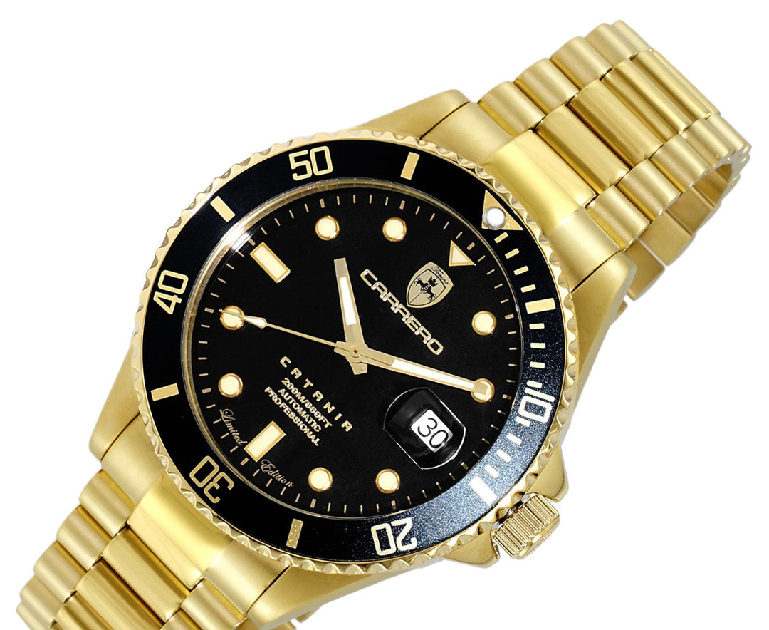 CATANIA -PD GOLD TONE/BLACK | Black Dial