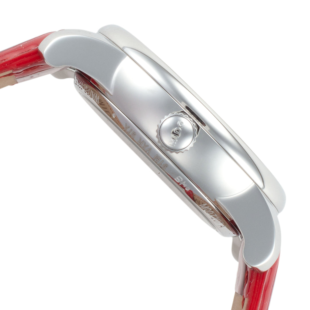 Baroncelli 33mm / White Mother-of-Pearl / Red | White Mother-of-Pearl Dial