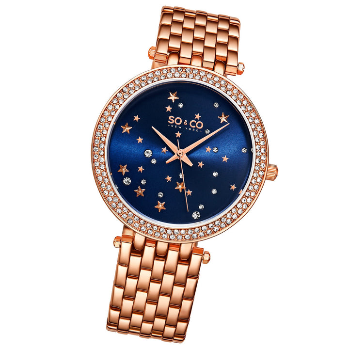 Chelsea-5576.3 Rose Gold/Stainless Steel | Blue Dial