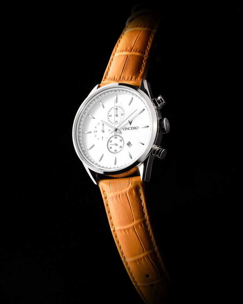 The Chrono S2 40mm Silver/Tan | White Dial