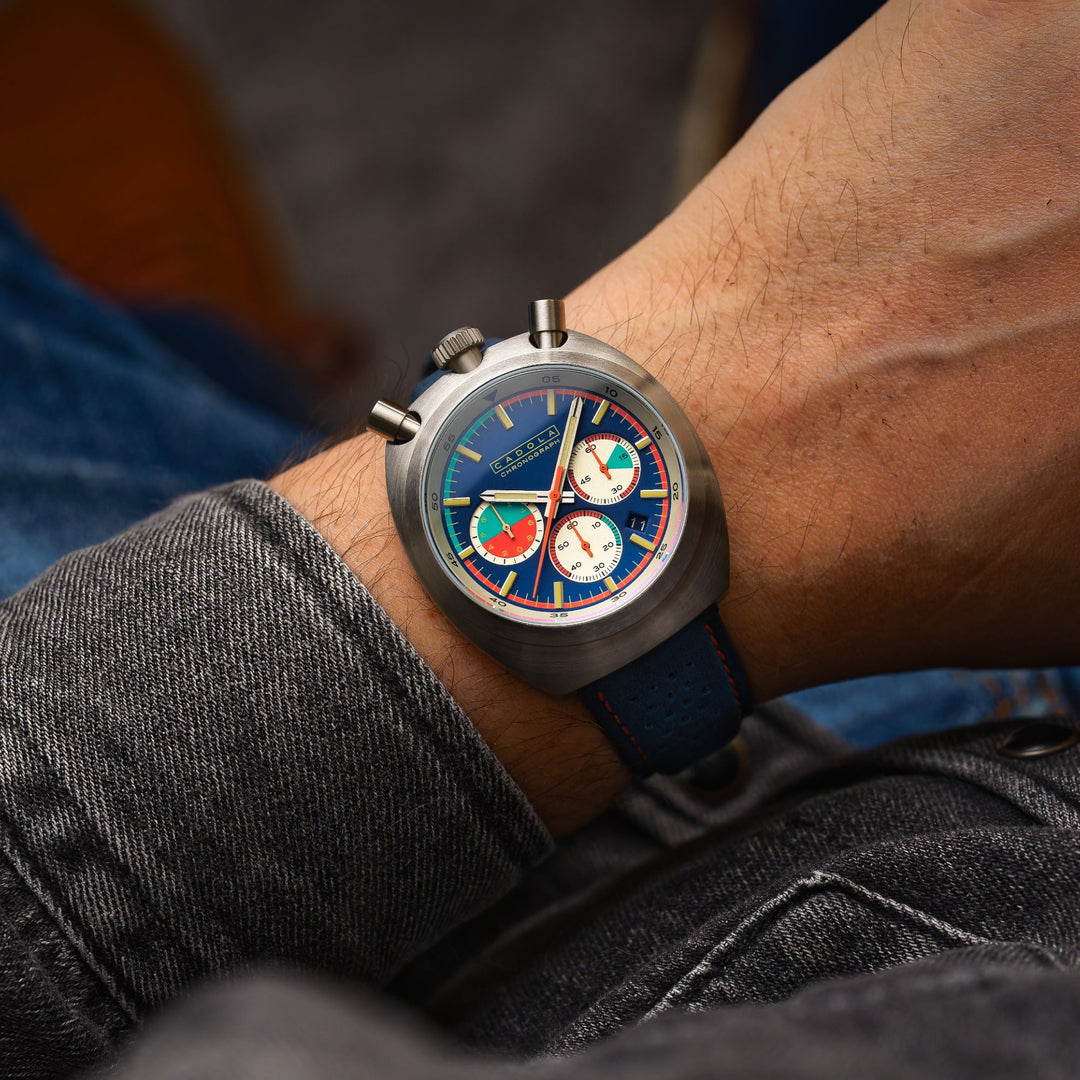 Testa Di Toro Chronograph Blue / Leather | Blue Dial