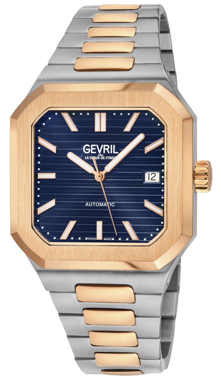Grand Concourse Swiss Automatic, Two toned IPRG/316L Stainless Steel Case, Blue 