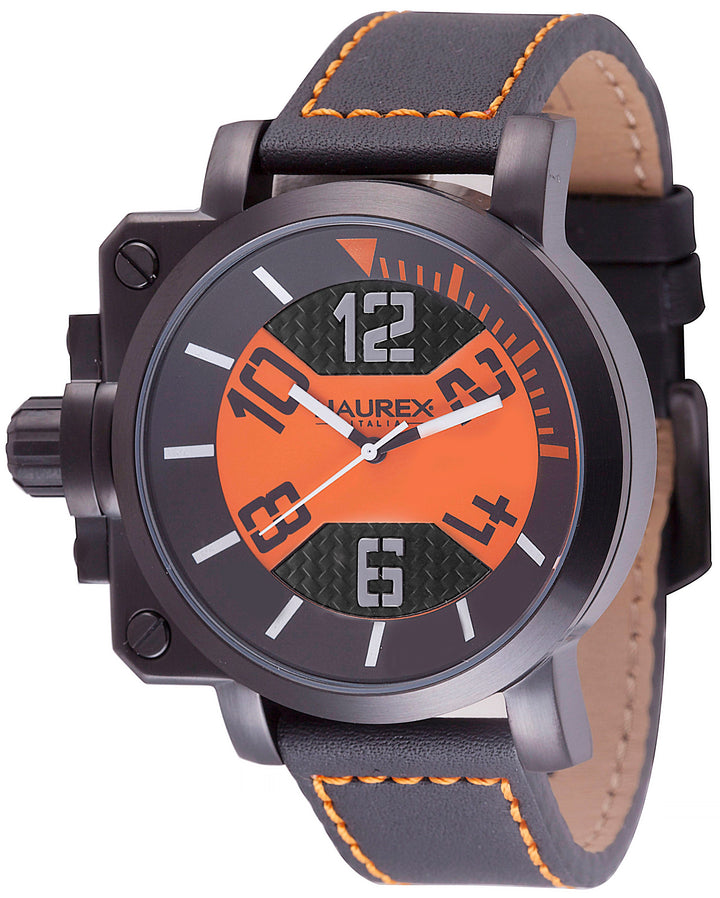 Gun Black-Black orange | Black Dial