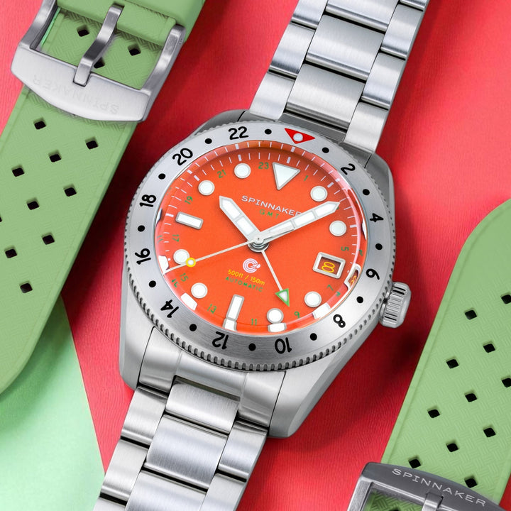Croft 39 GMT Automatic Red / Stainless Steel | Red Dial