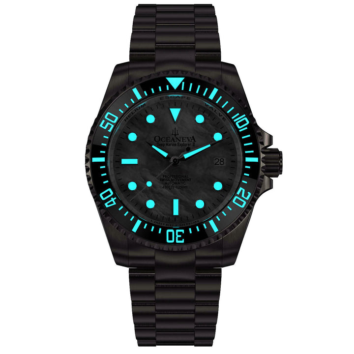 Titanim Deep Marine Explorer II Black Bezel | Grey Stone Dial
