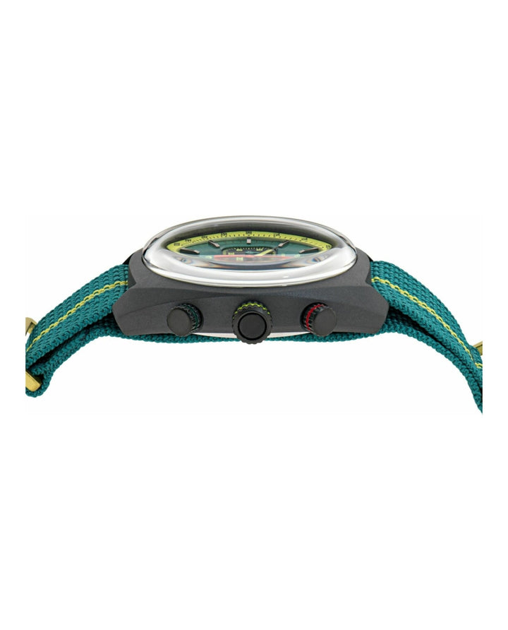 DWF Black IP/Green Nylon Strap Green Dial