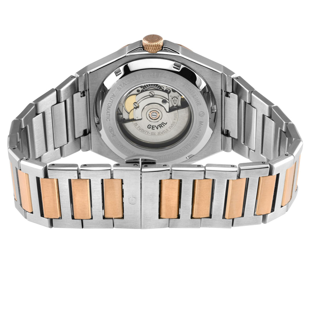 High Line Gevril High Line Swiss Made SW200 Automatic Olive Bezel two tone rose 