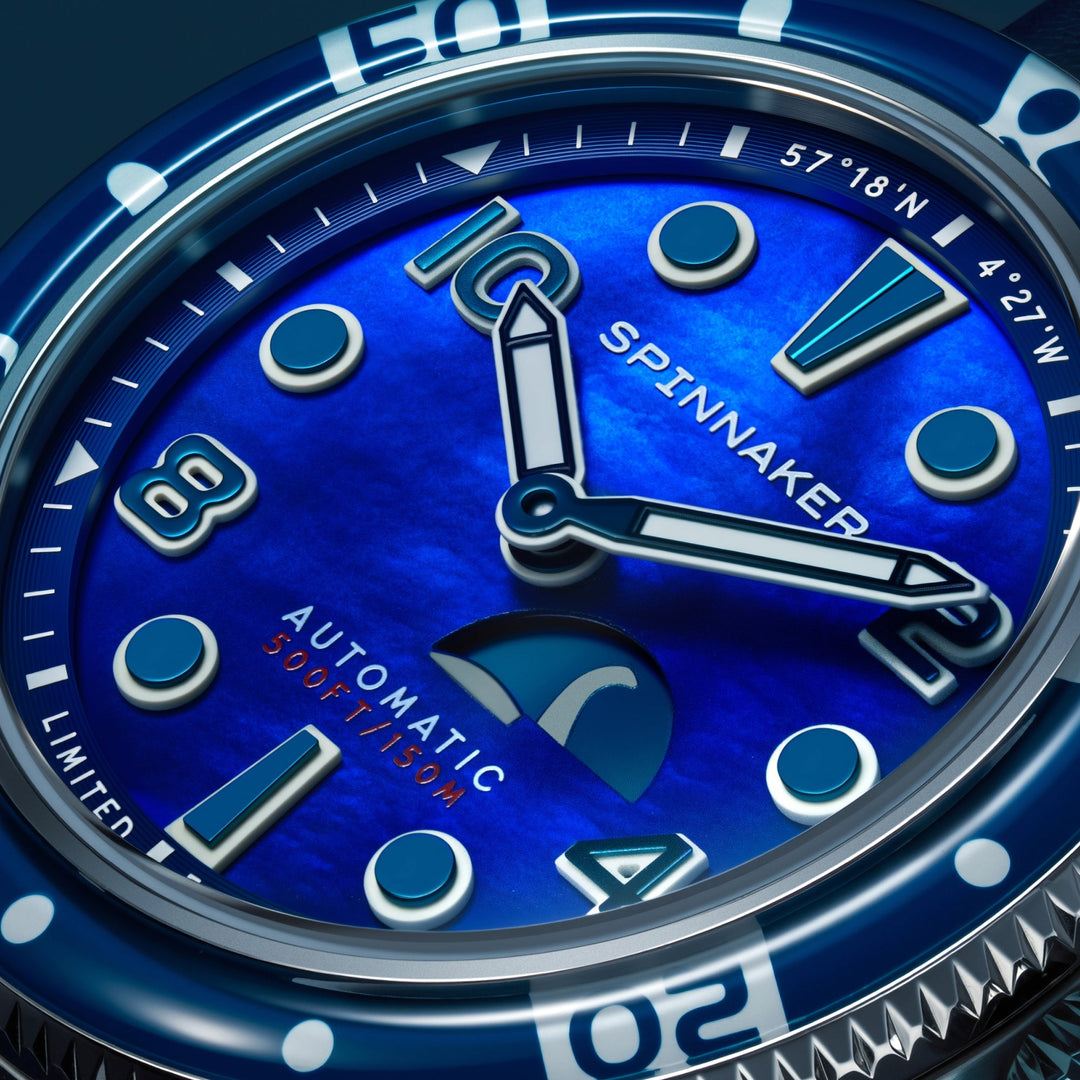 Fleuss Automatic Nessie Pearl Diver Limited Edition Blue / Leather | Blue Dial
