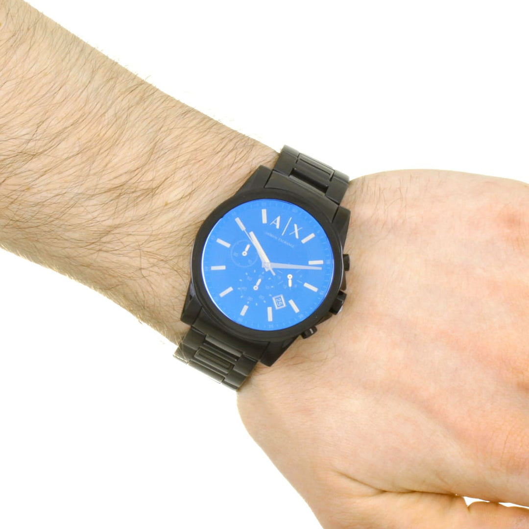 Skechers Blue And Yellow dial / Black Stainless Steel Bracelet Blue-Yellow Dial