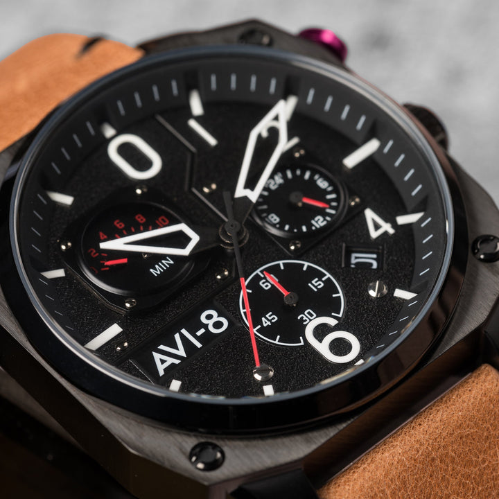 Hawker Hunter Retrograde Chronograph | Black Dial